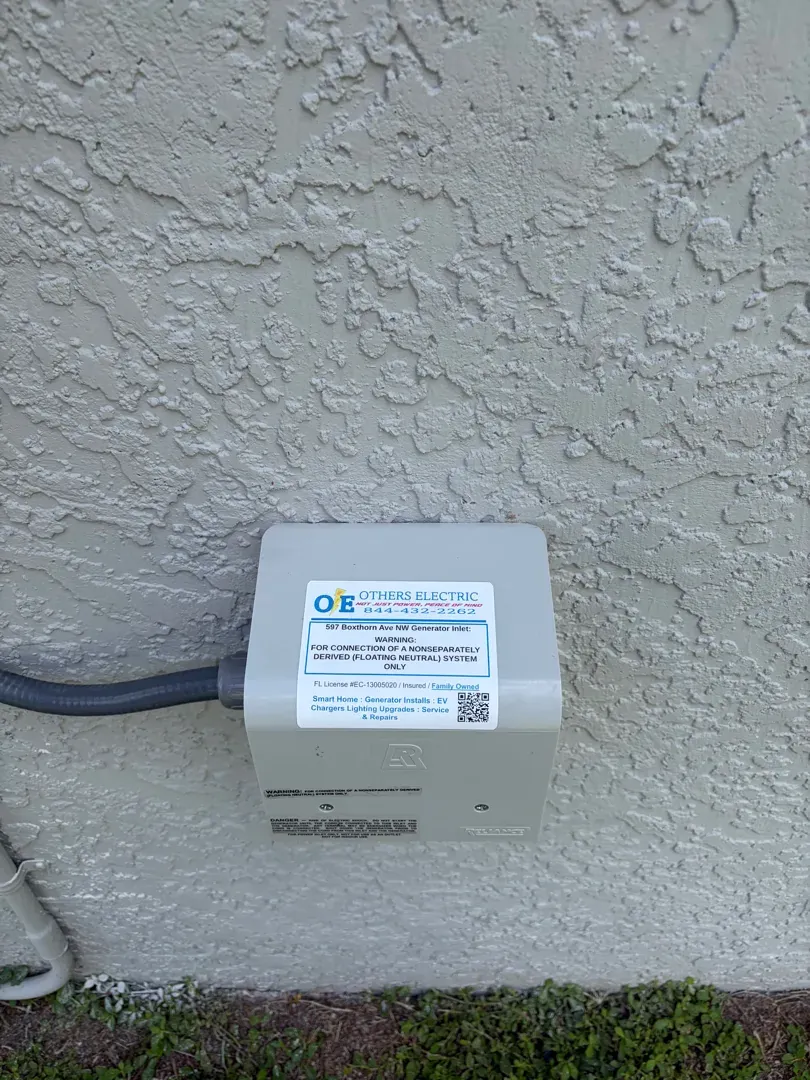 Generator installation with inlet in Palm Beach FL